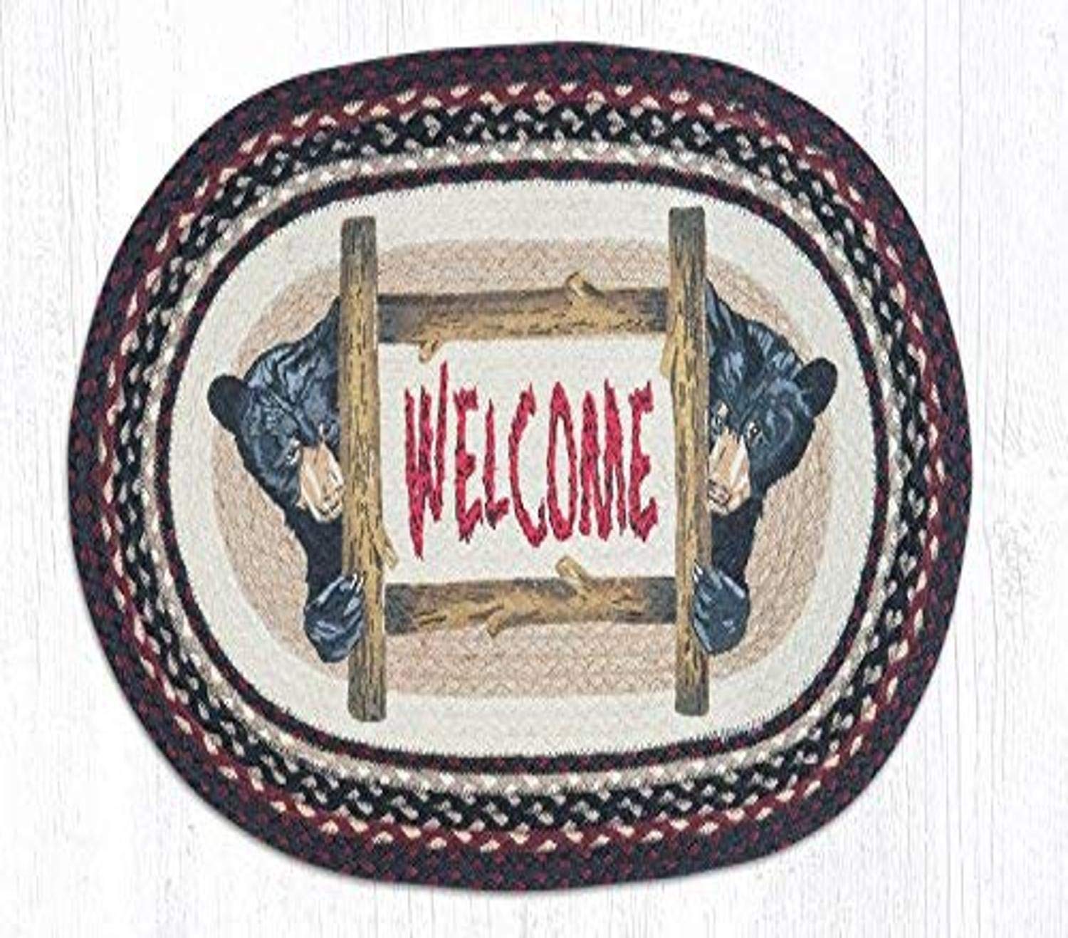 Premium Earth Rugs - Burgundy, Black & Tan Handmade Area Rug - Soft & Durable for Living Room, Bedroom & Home Decor