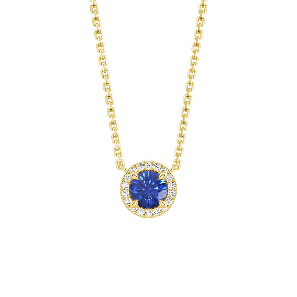 Eternal Halo Personalized Birthstone Necklace - Custom Name & Birth Month Jewelry Gift for Women, Mom, Wife | Perfect for Birthday, Anniversary, Mother's Day & Special Occasions