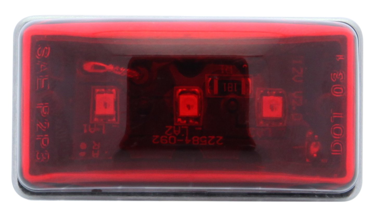 Optronics MCL95RS Red LED Clearance Light - Heavy Duty Truck Trailer Marker Lights for Semi, RV & Commercial Vehicles - Waterproof & Durable for Outdoor Use