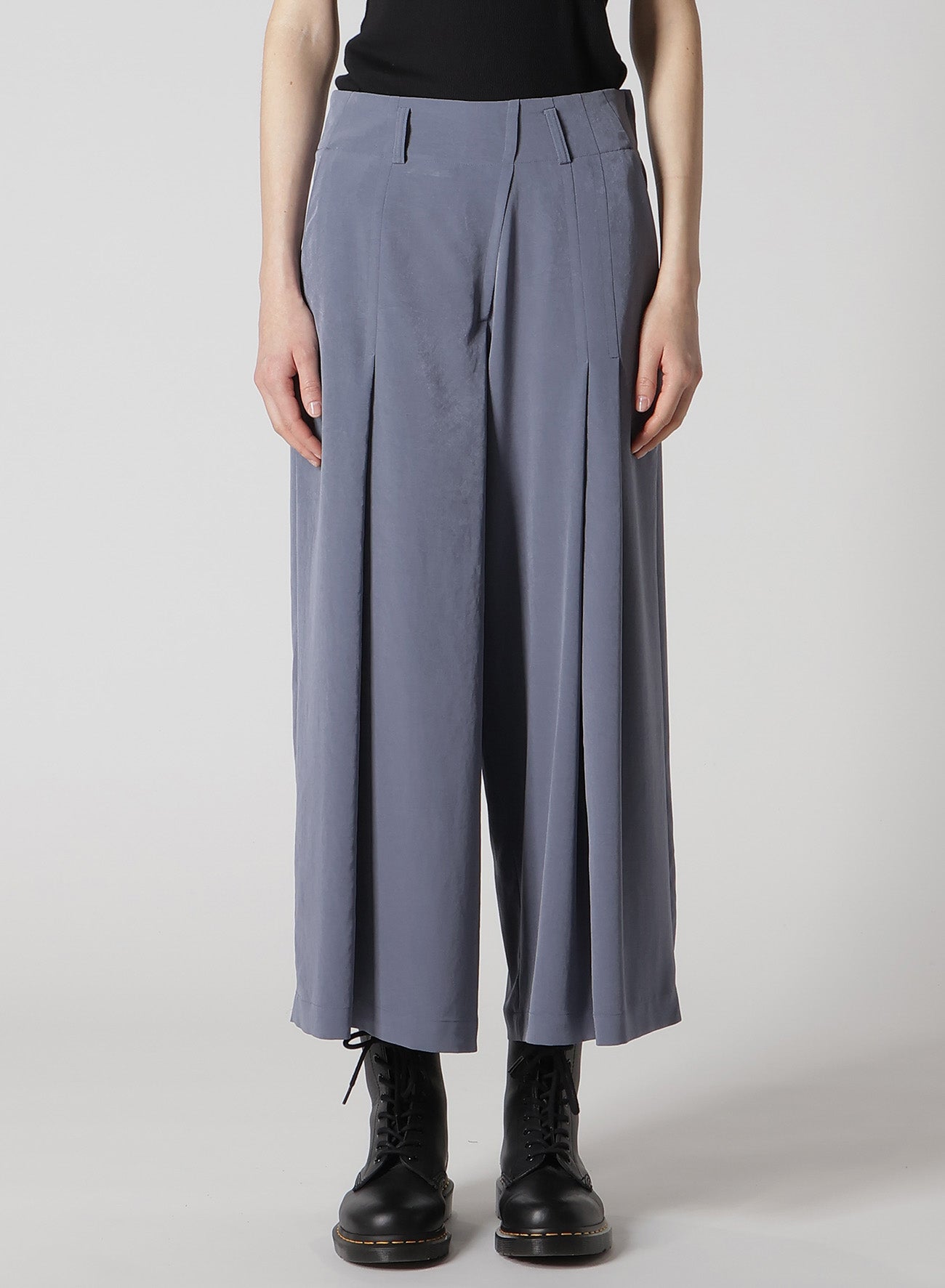 Crepe de Chine Random Tuck Pants for Women - Elegant High Waist Flowy Trousers for Office, Party & Casual Wear | Comfortable & Stylish
