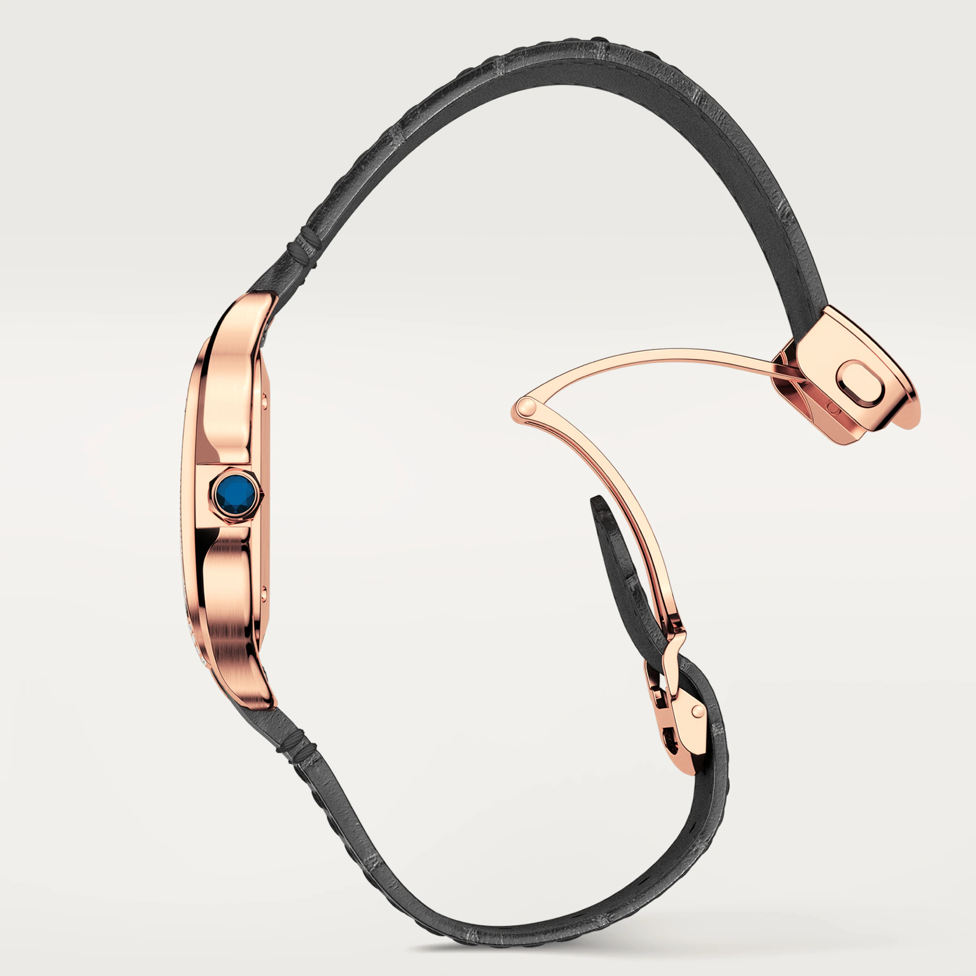 Cartier Santos Ladies Watch - 18K Rose Gold & Diamond Bezel - Luxury Women's Wristwatch for Gifts, Special Occasions & Everyday Elegance