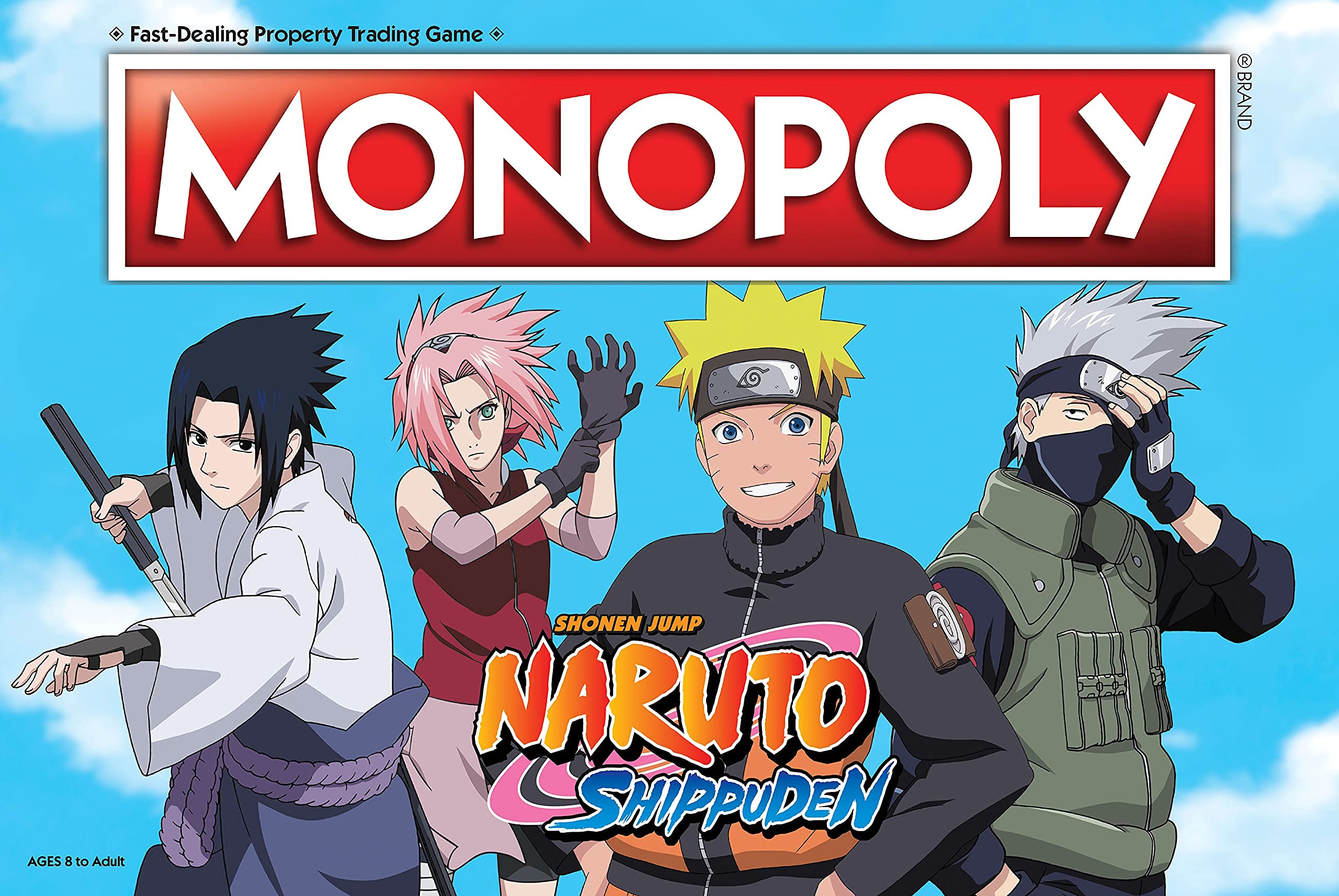 Naruto Monopoly Board Game by USAOPOLY | Collectible Edition Featuring Iconic Locations & Scenes from Popular Japanese Manga Anime | Perfect for Anime Fans, Family Game Nights & Birthday Gifts
