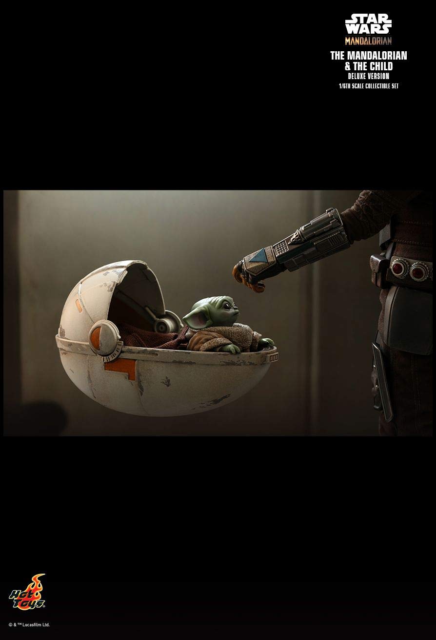 Hot Toys Star Wars The Mandalorian and The Child Deluxe Version 1/6 Scale Collectible Action Figures Set - TMS015 TV Masterpiece Series | Perfect for Display, Gifts, and Star Wars Fans Collection
