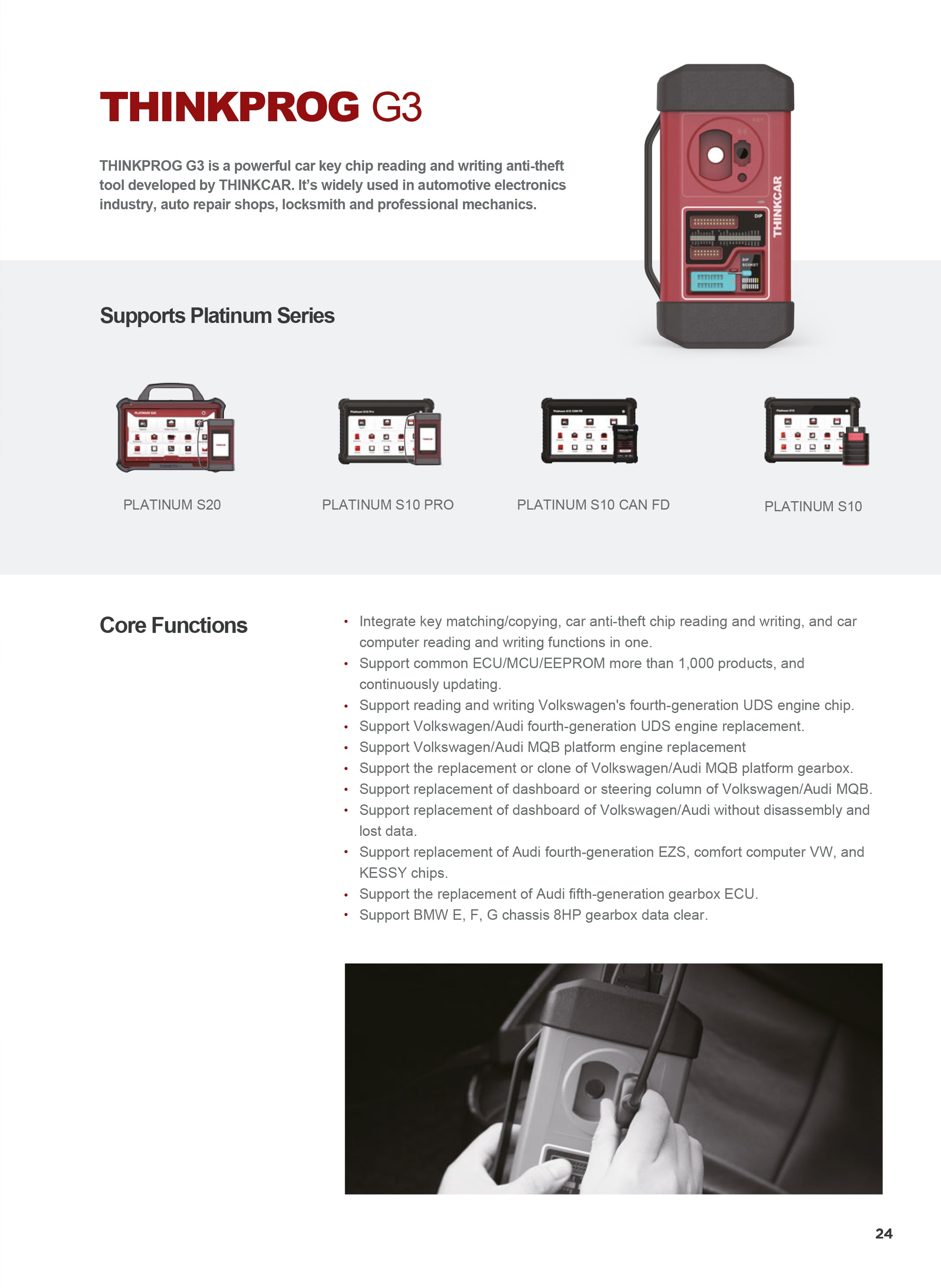 PROG 3 Professional Car Key Programmer - Auto Immobilizer & Diagnostic Tool for Vehicle Key Coding, ECU Programming - Perfect for Locksmiths, Mechanics & Car Dealerships
