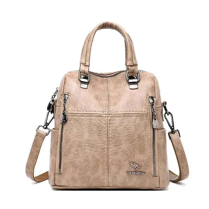 Premium Genuine Leather Women's Travel Backpack - Stylish Laptop Bag for Work, School & College - Perfect for Business Trips, Commuting & Daily Use