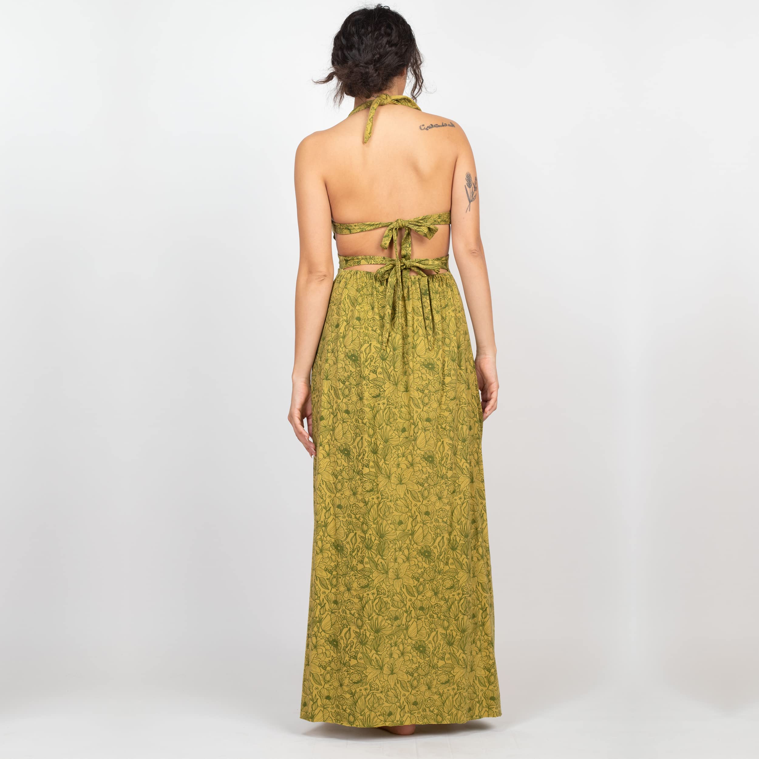 Elegant Tie-Back Maki Dress for Women | Flowy Summer Maxi Dress with Adjustable Straps | Perfect for Beach, Vacation & Date Nights