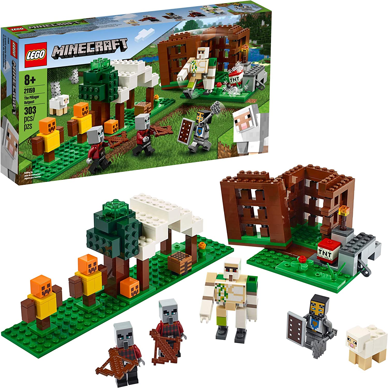 LEGO Minecraft The Pillager Outpost 21159 Building Toy Set - Creative Construction Kit for Kids & Adults - Perfect for Minecraft Fans, Gift Ideas & Home Decoration