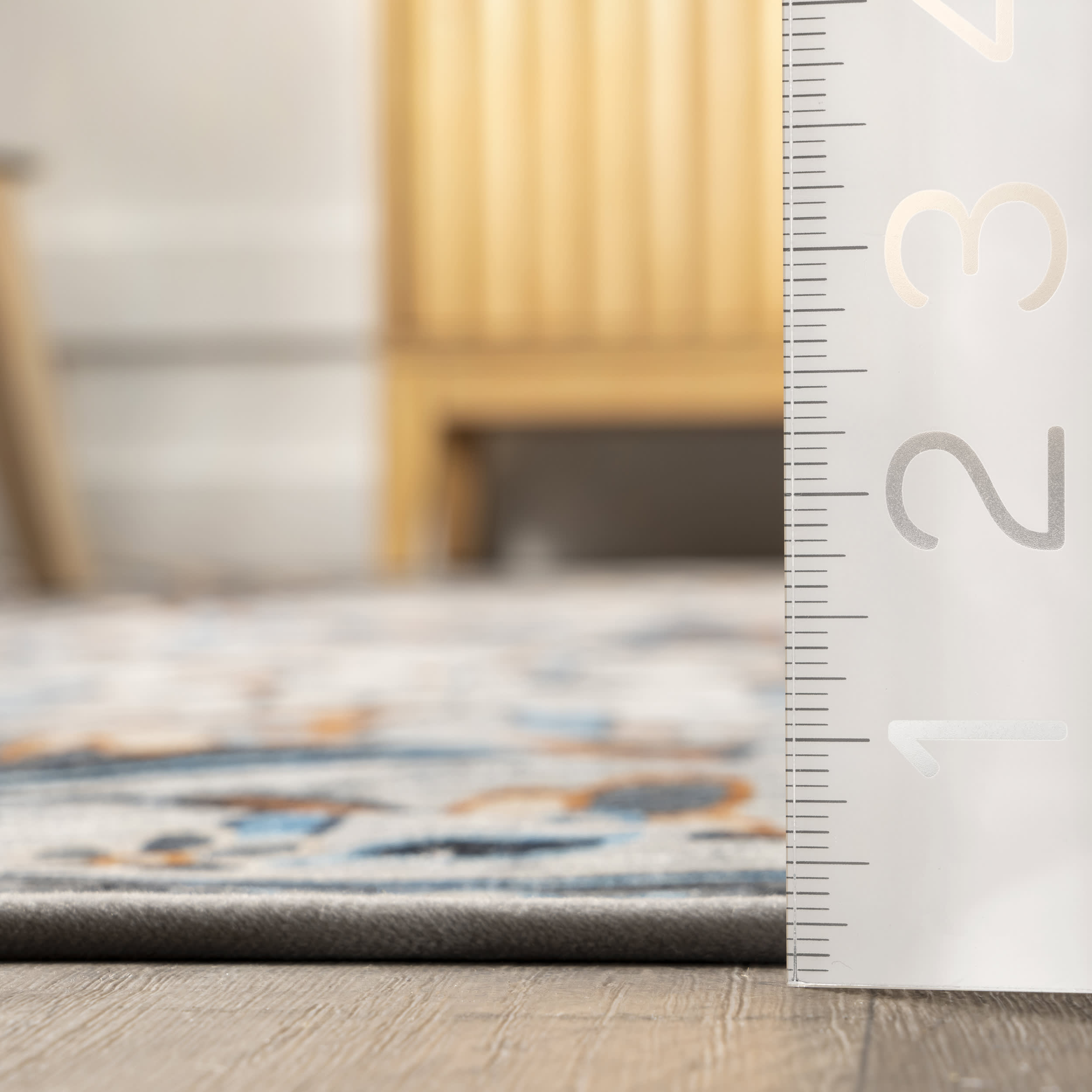 Ella Washable Venus Rug - Soft Non-Slip Area Rug in Blue for Living Room, Bedroom & Home Decor | Machine Washable Floor Mat for High Traffic Areas