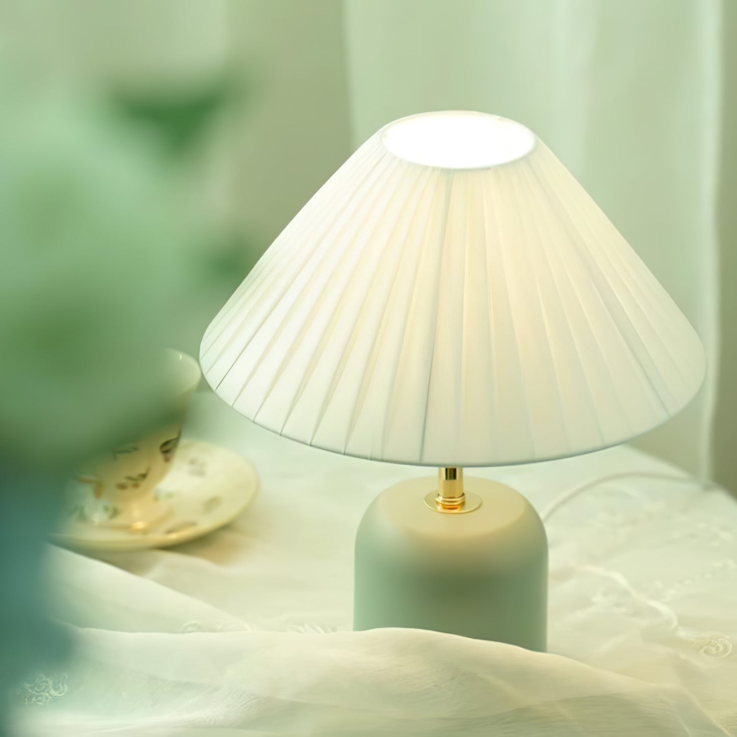 Lunitidal Modern LED Table Lamp - Adjustable Brightness, USB Charging, Touch Control for Bedroom, Living Room, Office & Study Desk