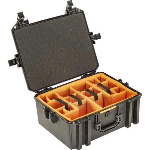 Pelican Vault V550 Standard Equipment Case with Lid Foam and Dividers - Heavy Duty Waterproof Protective Storage Box for Tools, Electronics, Cameras - Perfect for Travel, Outdoor Adventures & Professional Use