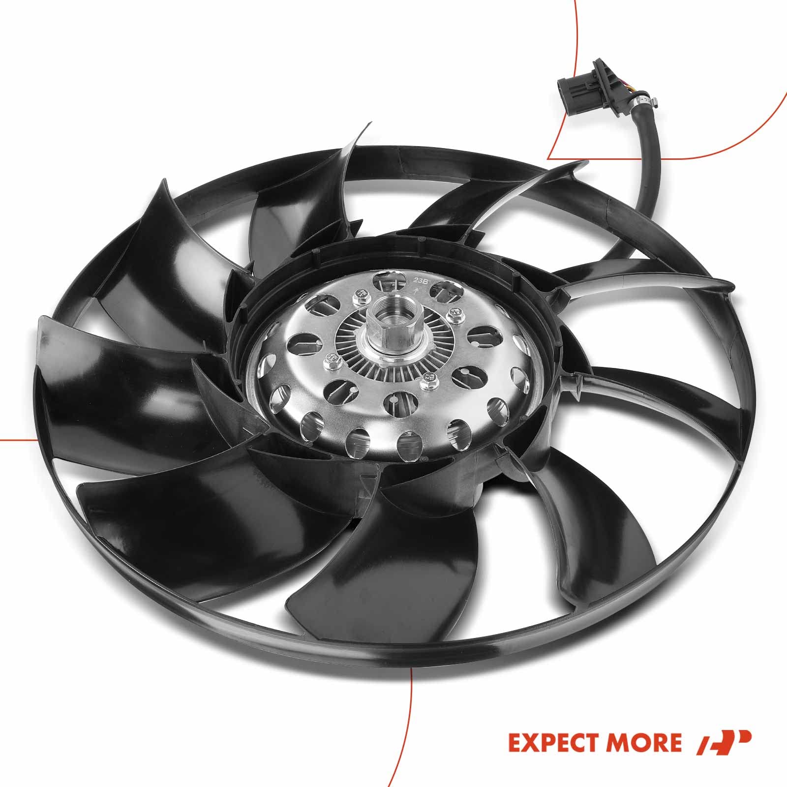 Premium Electronic Radiator Cooling Fan Clutch - Compatible with Land Rover Range Rover 2006-2009, Range Rover Sport 2006-2009, LR3 2005-2009, 4.2L Engine - Replaces OEM# 12462752 - Perfect for Off-Roading & Hot Weather Driving