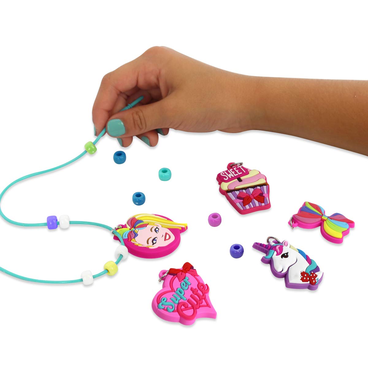 Tara Toys JoJo Necklace Activity Set for Kids - DIY Bead Jewelry Making Kit with 500+ Beads & Charms - Creative Arts & Crafts Gift for Girls Ages 6-12 - Perfect for Birthday Parties, Playdates & Summer Camp Activities