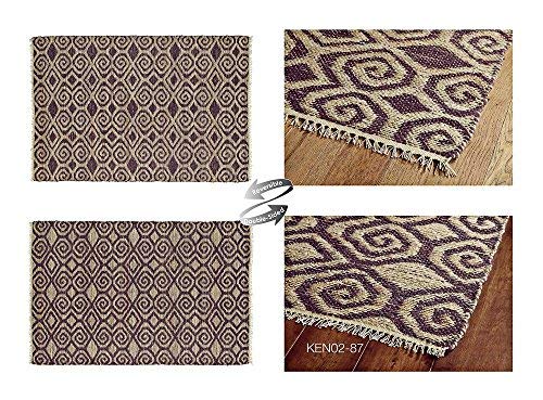 Premium Kaleen OSTKKEN0287811B 8' x 11' Plum Area Rug - Soft Non-Slip Living Room Carpet for Bedroom, Dining Room & Home Decor