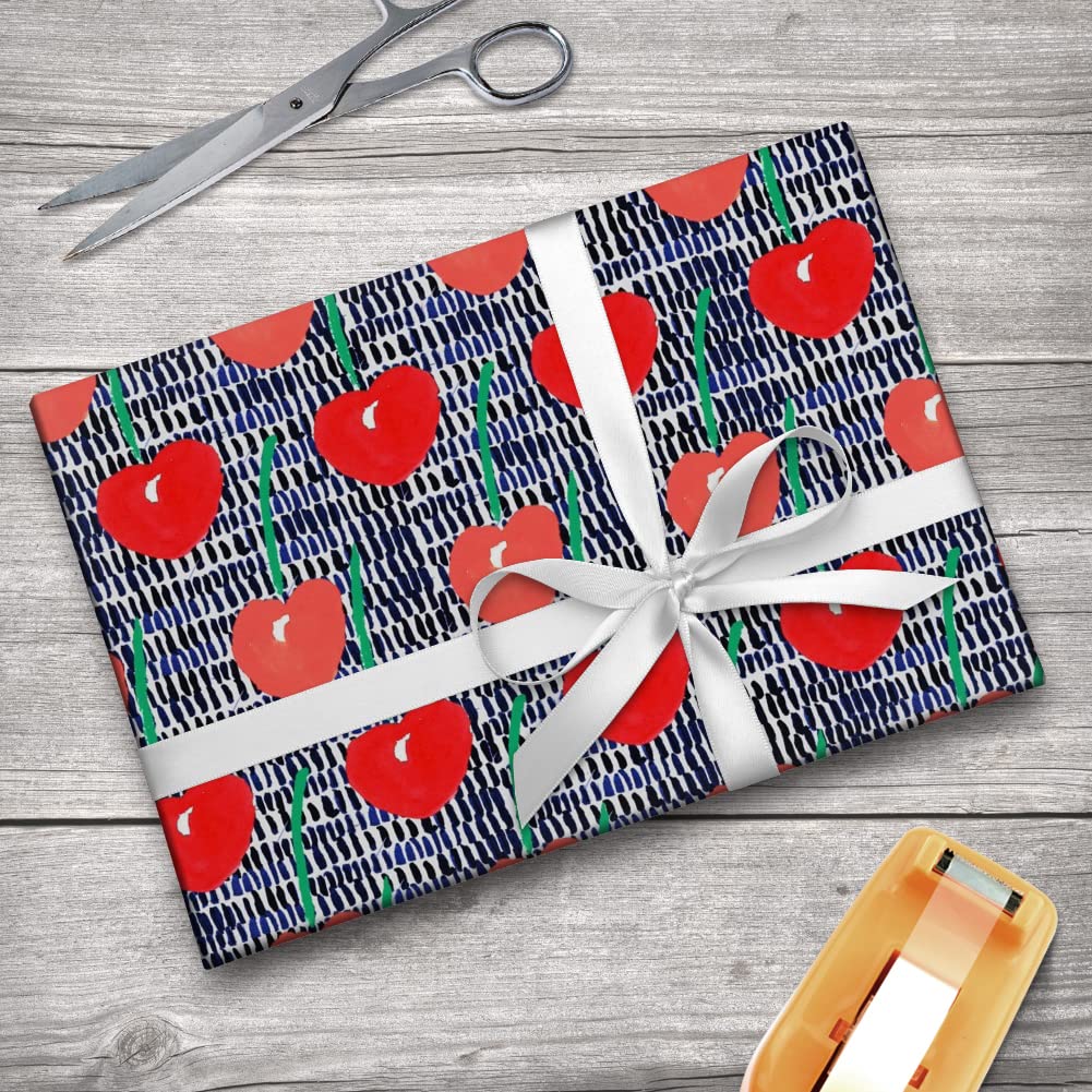GRAPHICS & MORE Cheerful Cherries Gift Wrap Wrapping Paper Rolls - 15