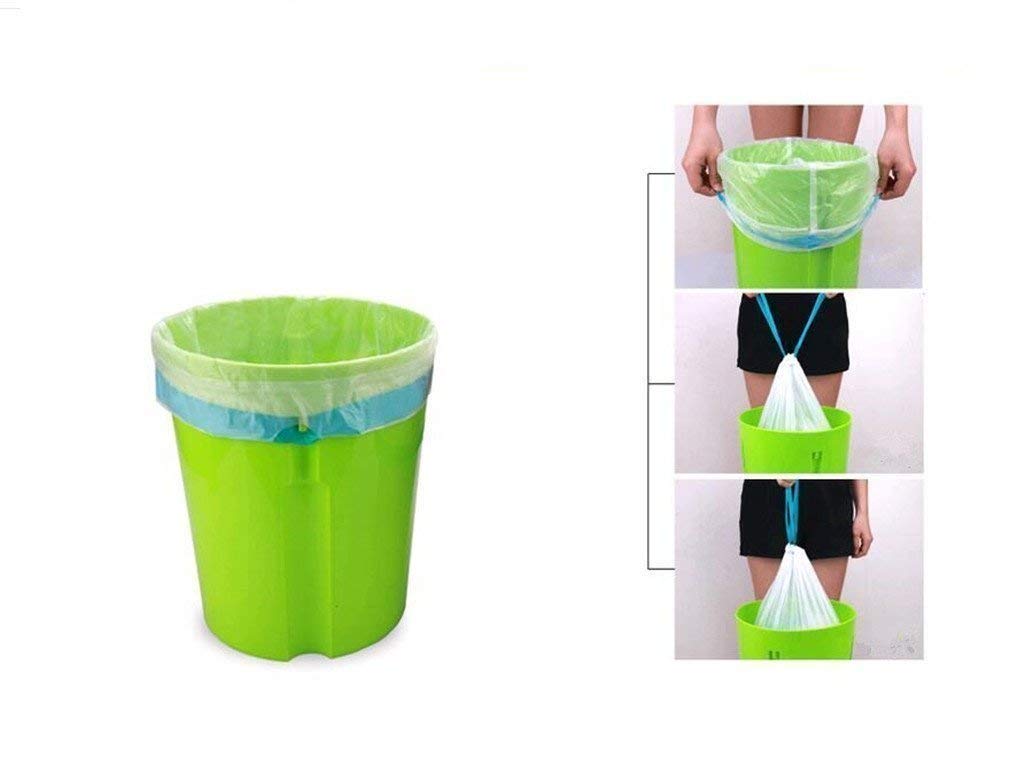 White Drawstring Trash Bags 3-4 Gallon | Small Garbage Bags for Office & Home | 100 Count Trash Can Liners | Perfect for Bathroom, Kitchen & Desk Waste Bins