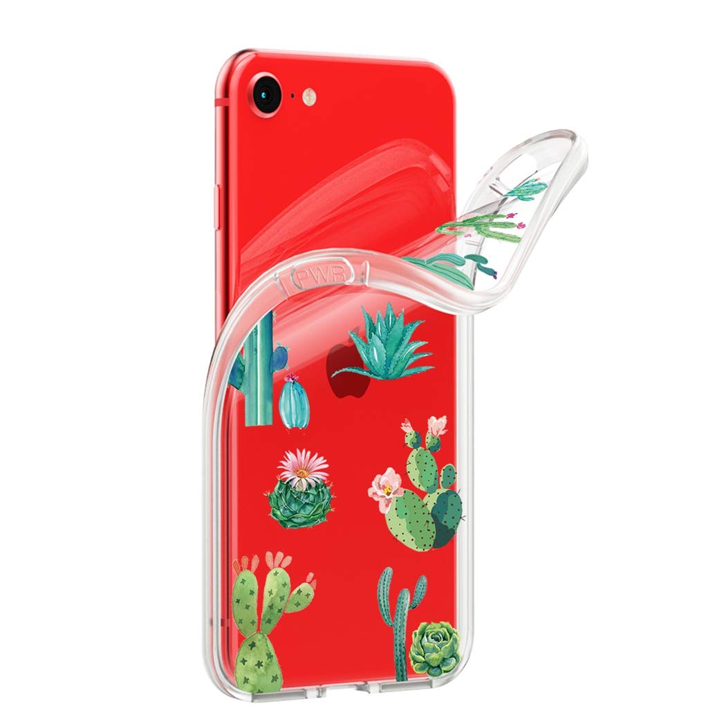Clear Shockproof TPU Phone Case for iPhone 6/6S 4.7 inch - Cute Cactus Design Protective Cover for Women & Girls | Perfect for Everyday Use, School, Work & Travel