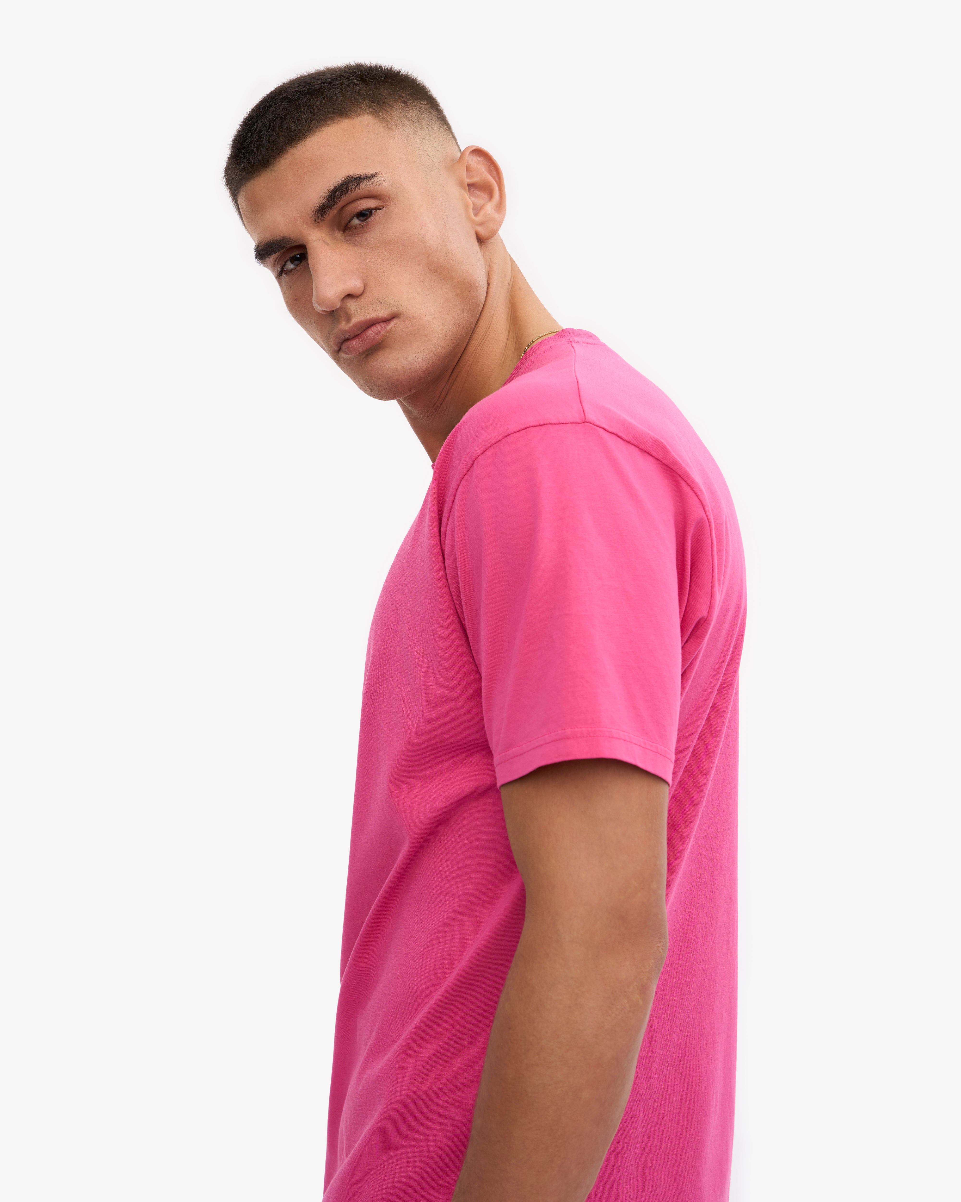 Classic Organic Cotton T-Shirt for Women - Soft Bubblegum Pink Tee - Eco-Friendly Casual Wear for Everyday Outfits & Summer Fashion