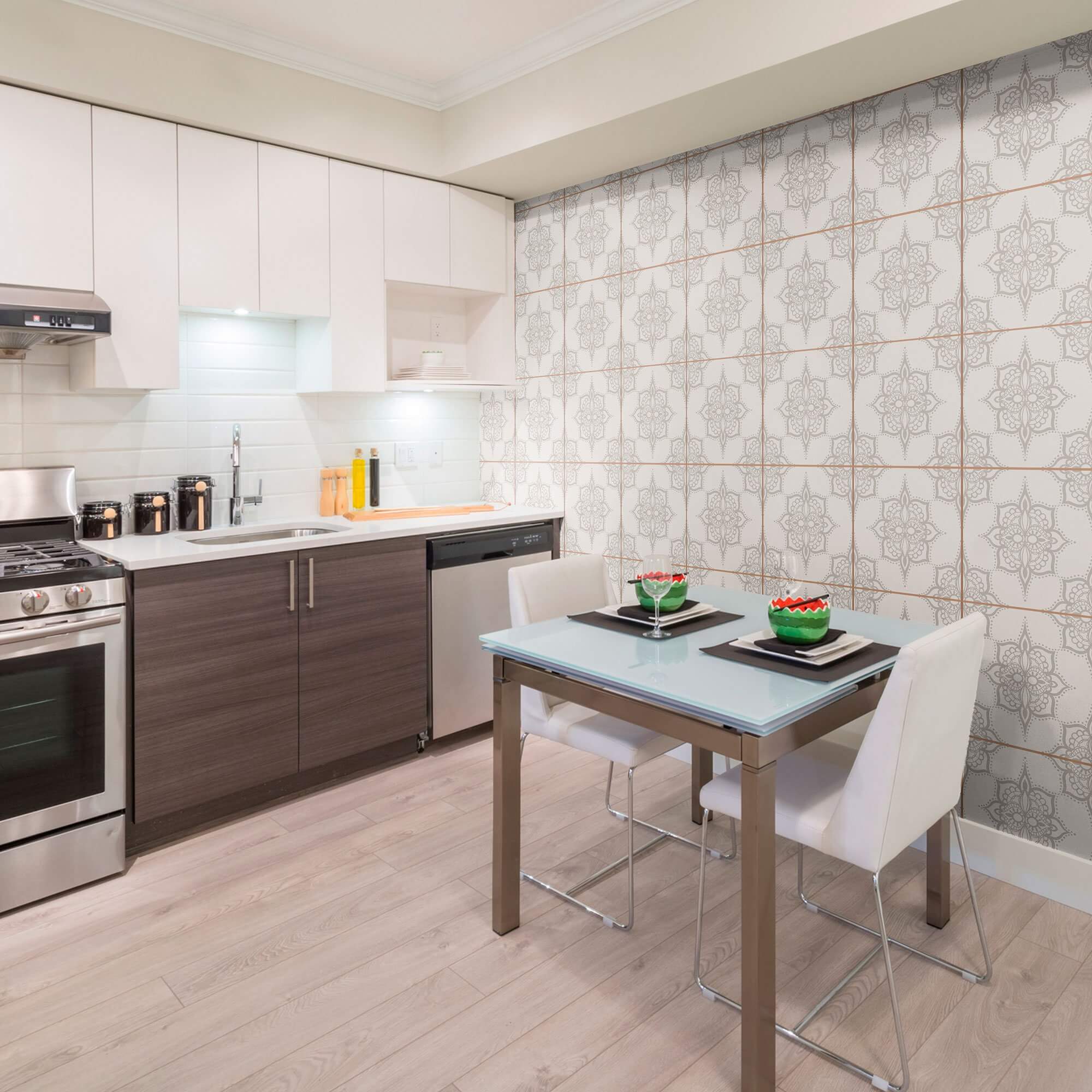 Self-Adhesive Removable Wallpaper - Easy Peel & Stick Tile Pattern (030a) for Bedroom, Bathroom, and Kitchen Decor