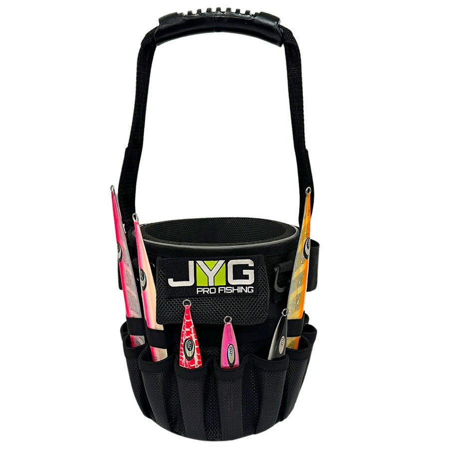 JYG Pro Jigging Bucket - Premium Fishing Bait Bucket for Saltwater & Freshwater - Durable Leak-Proof Design for Crabs, Shrimp & Live Bait - Ideal for Kayak Fishing, Boat Fishing & Shore Angling