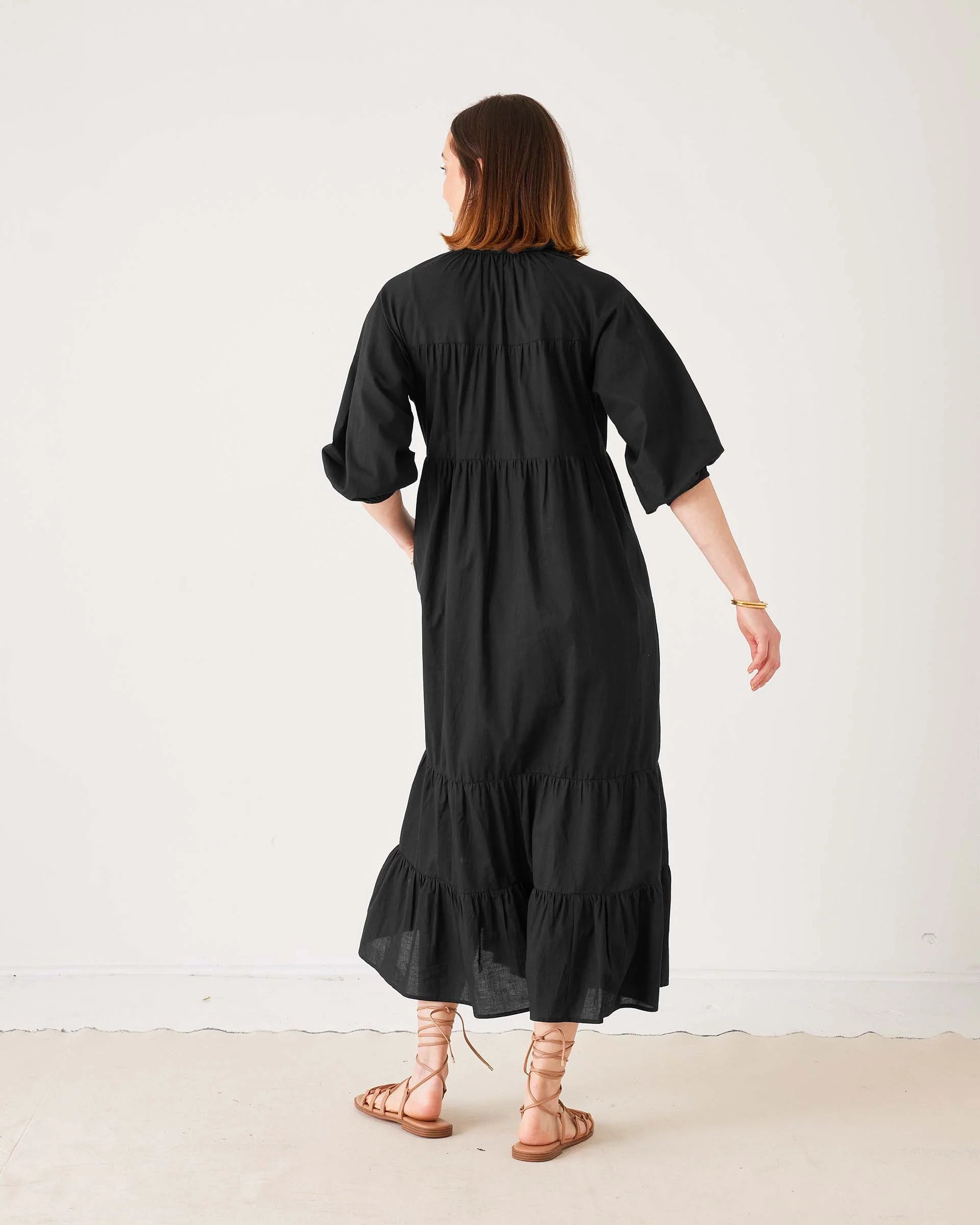 Birdie Maxi Dress for Women - Elegant Black Long Summer Dress for Beach, Vacation & Casual Wear