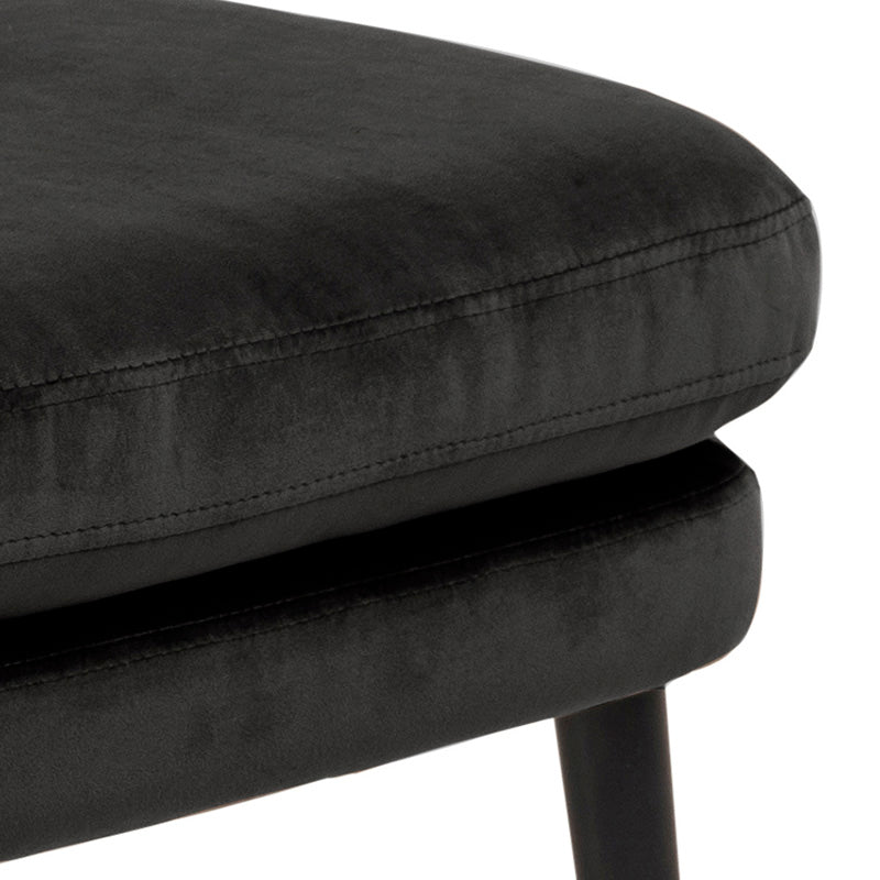KENDRA Lounge Chair with Footstool - Grey Brown Modern Accent Chair for Living Room, Bedroom, or Office - Comfortable Reading & Relaxation Chair with Ottoman