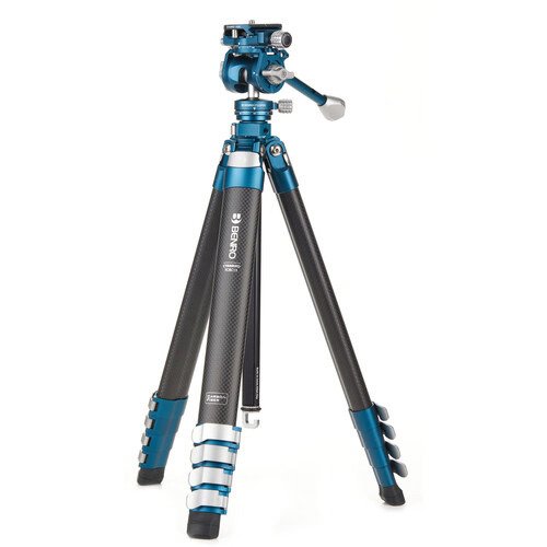Benro CyanBird Aluminum 5-Section Professional Tripod with FS20PRO Fluid Head - Perfect for Photography, Videography & Travel