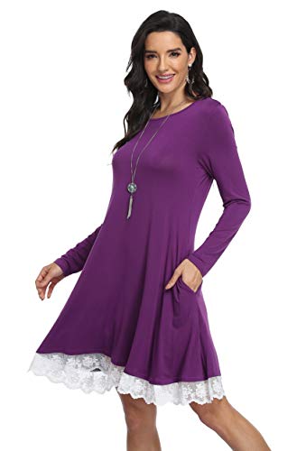 Purple With Lace Trim