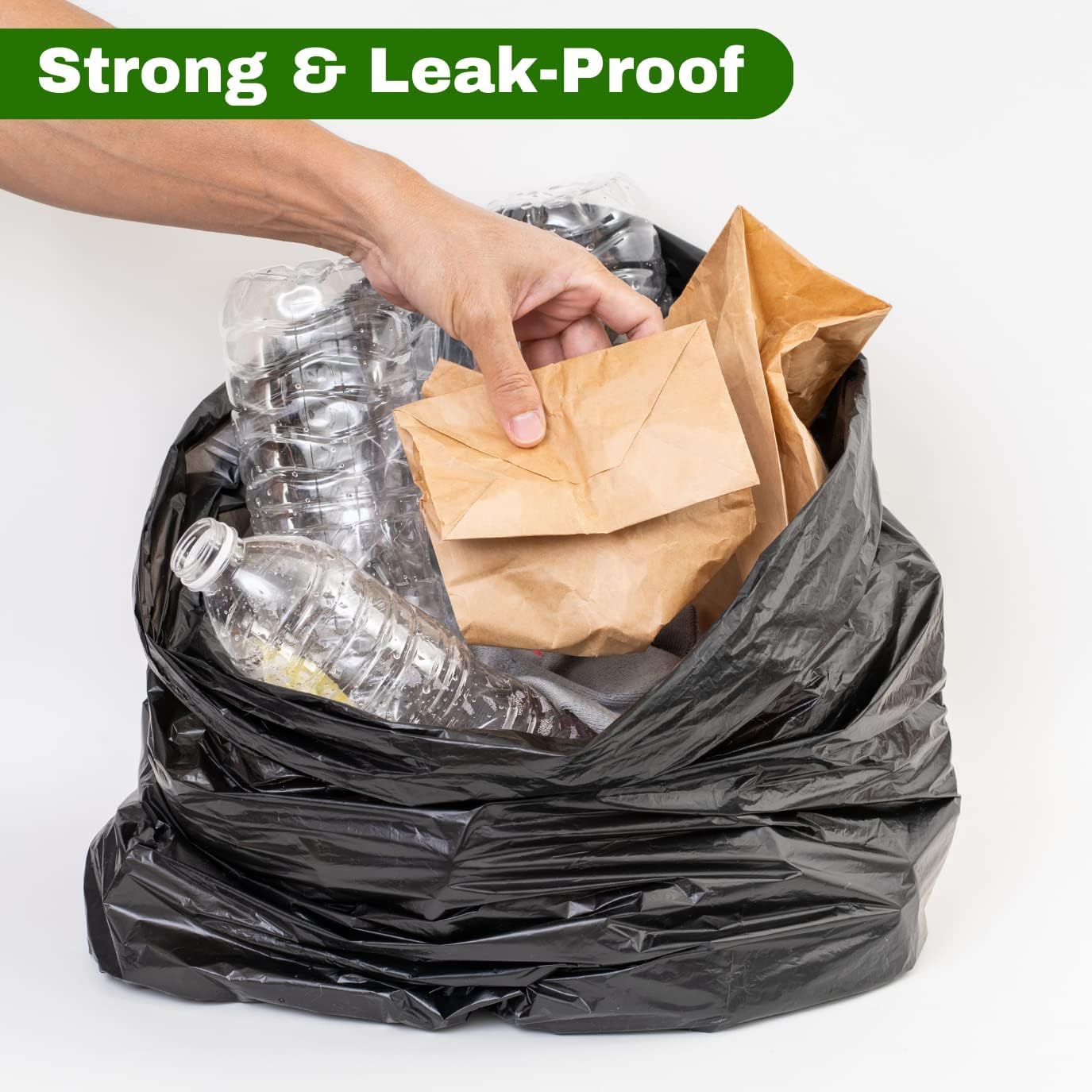 Portable Camping Toilet Waste Bags - 60 Bags (3 Rolls) 8 Gallon Black Can Liners for Travel, Hiking & Outdoor Adventures - Ideal for RV Trips, Emergency Preparedness & Off-Grid Living