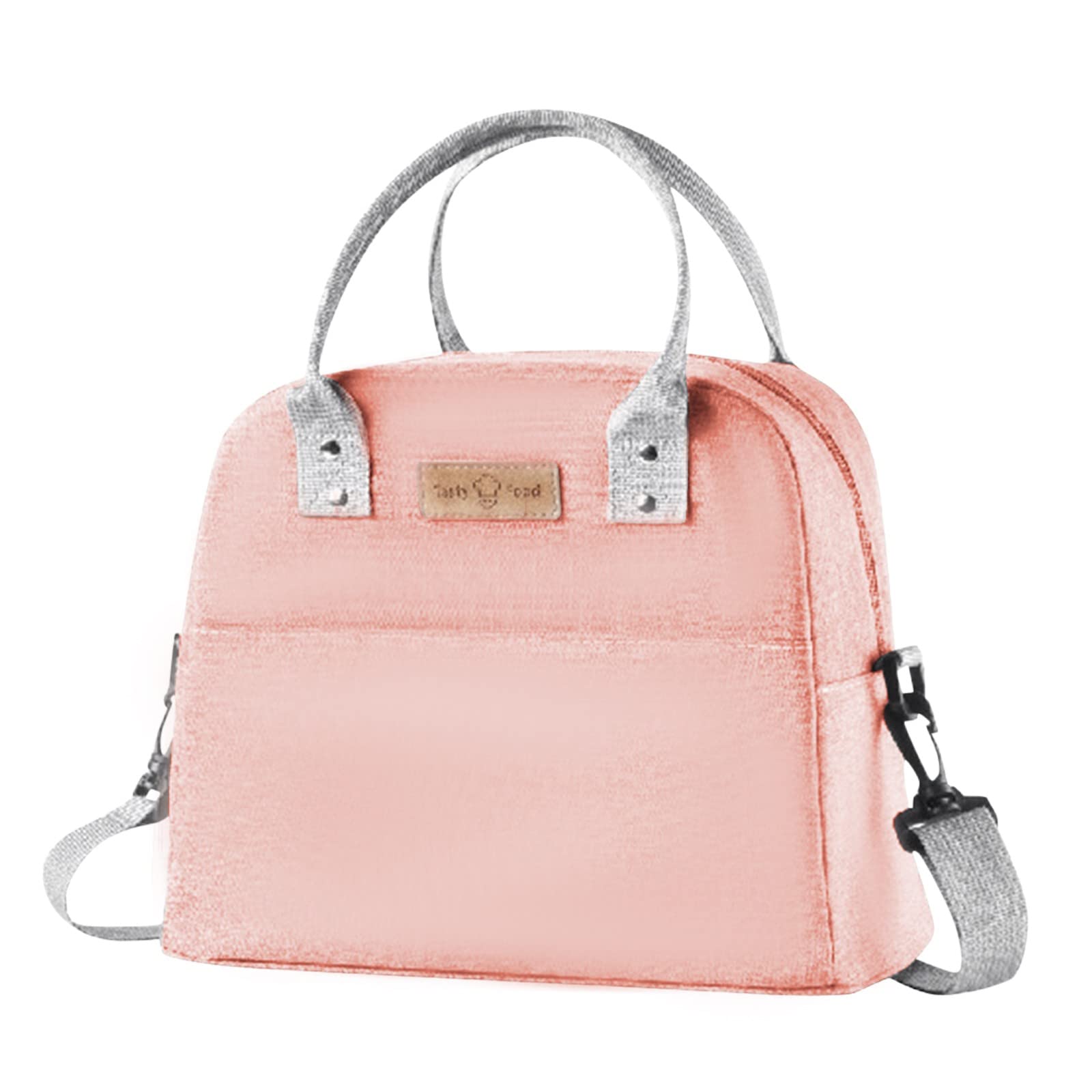 Insulated Lunch Bag for Women & Men - Reusable Freezable Cooler Lunch Box with Adjustable Shoulder Strap | Perfect for Office, School, Picnic, Beach, Gym & Travel | Tote Organizer for Adults & Kids (Pink)