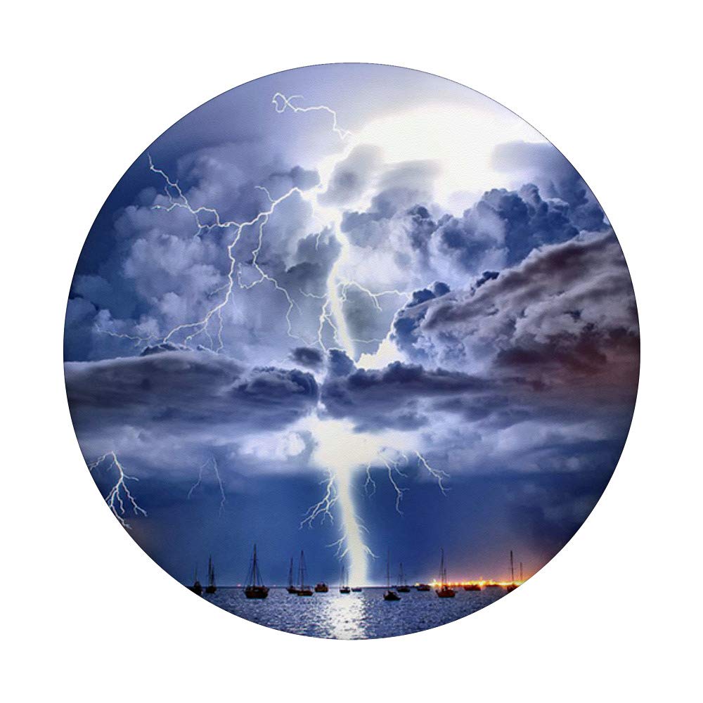 Hurricane PopSockets PopGrip - Interchangeable Phone Grip for iPhone, Samsung & Tablets - Secure Hold for Texting, Photos & Everyday Use