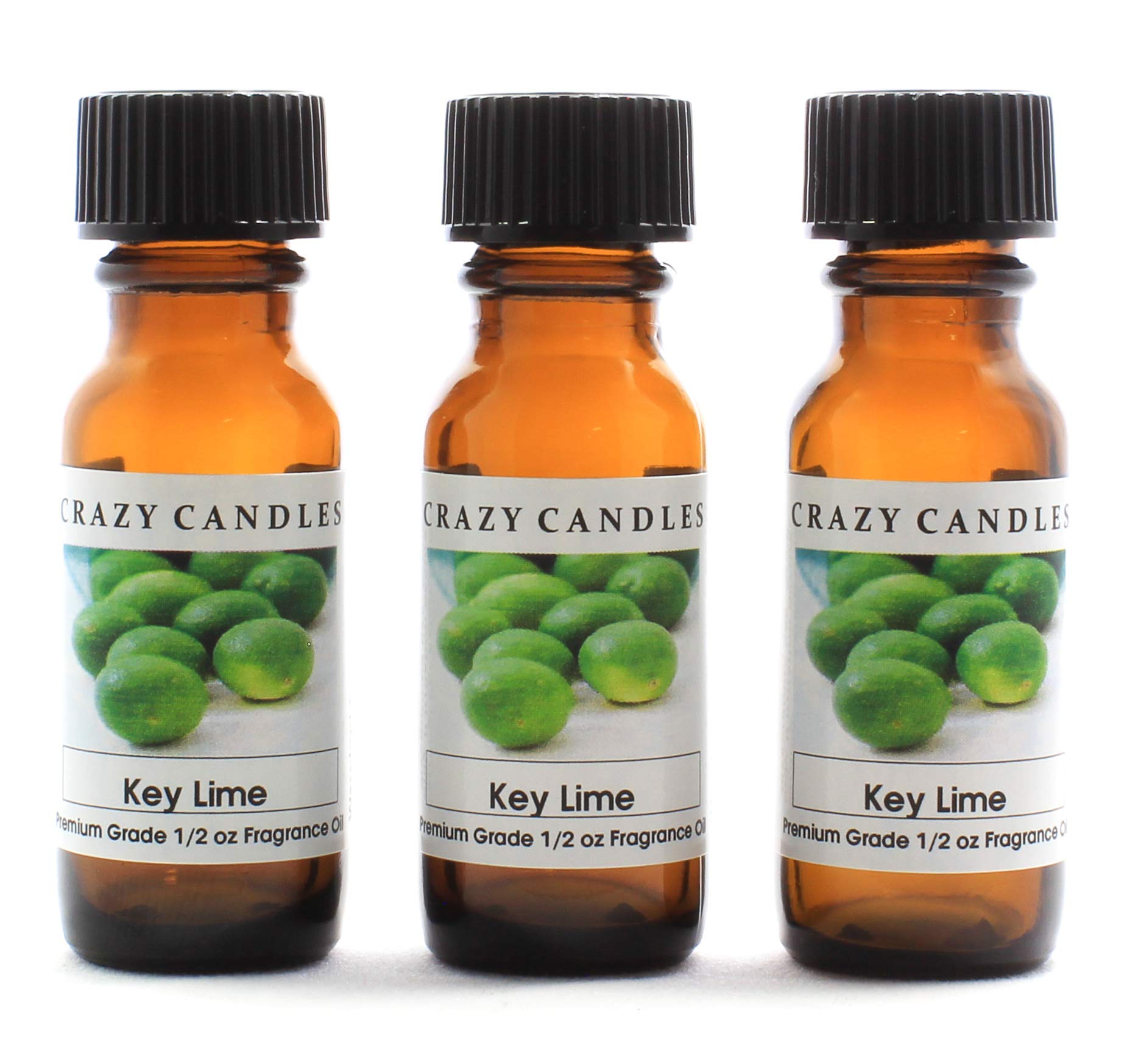 Premium Key Lime Scented Fragrance Oil - 3 Pack (1/2 Fl Oz/15ml Each) - Perfect for Candle Making, Soap Crafting & Home Aromatherapy