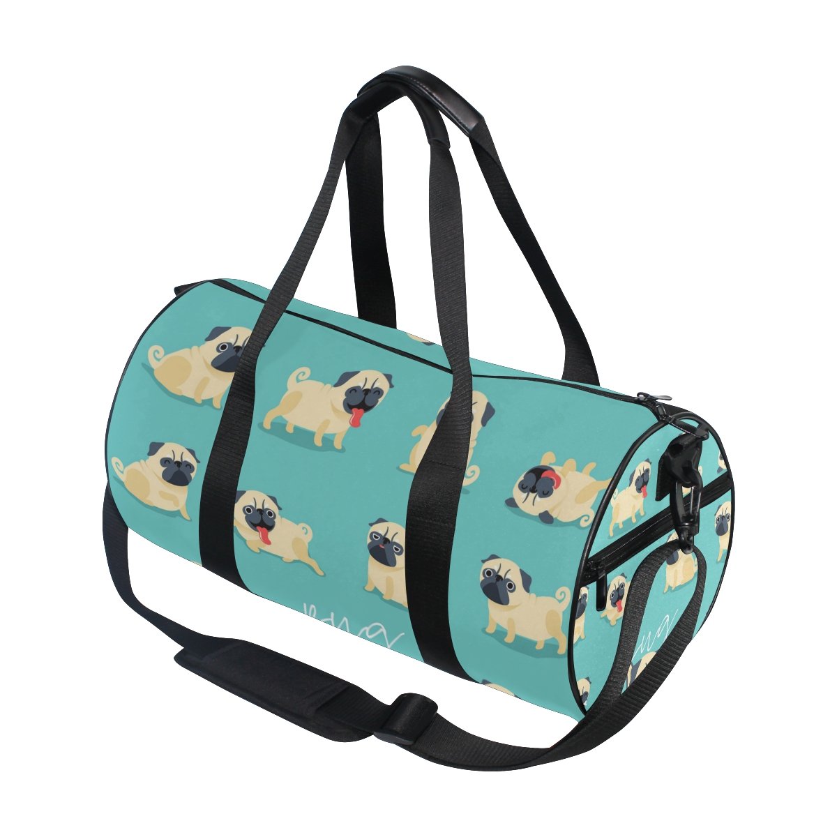Cute Pug Dog Duffel Bag for Women - Travel, Gym & Sports Tote - Perfect for Workouts, Weekend Getaways & Beach Trips