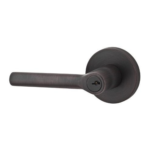 Baldwin EN.TUB.CRR Single Cylinder Keyed Entry Leverset - Venetian Bronze Finish for Front Door, Bedroom & Office Security | Contemporary Design
