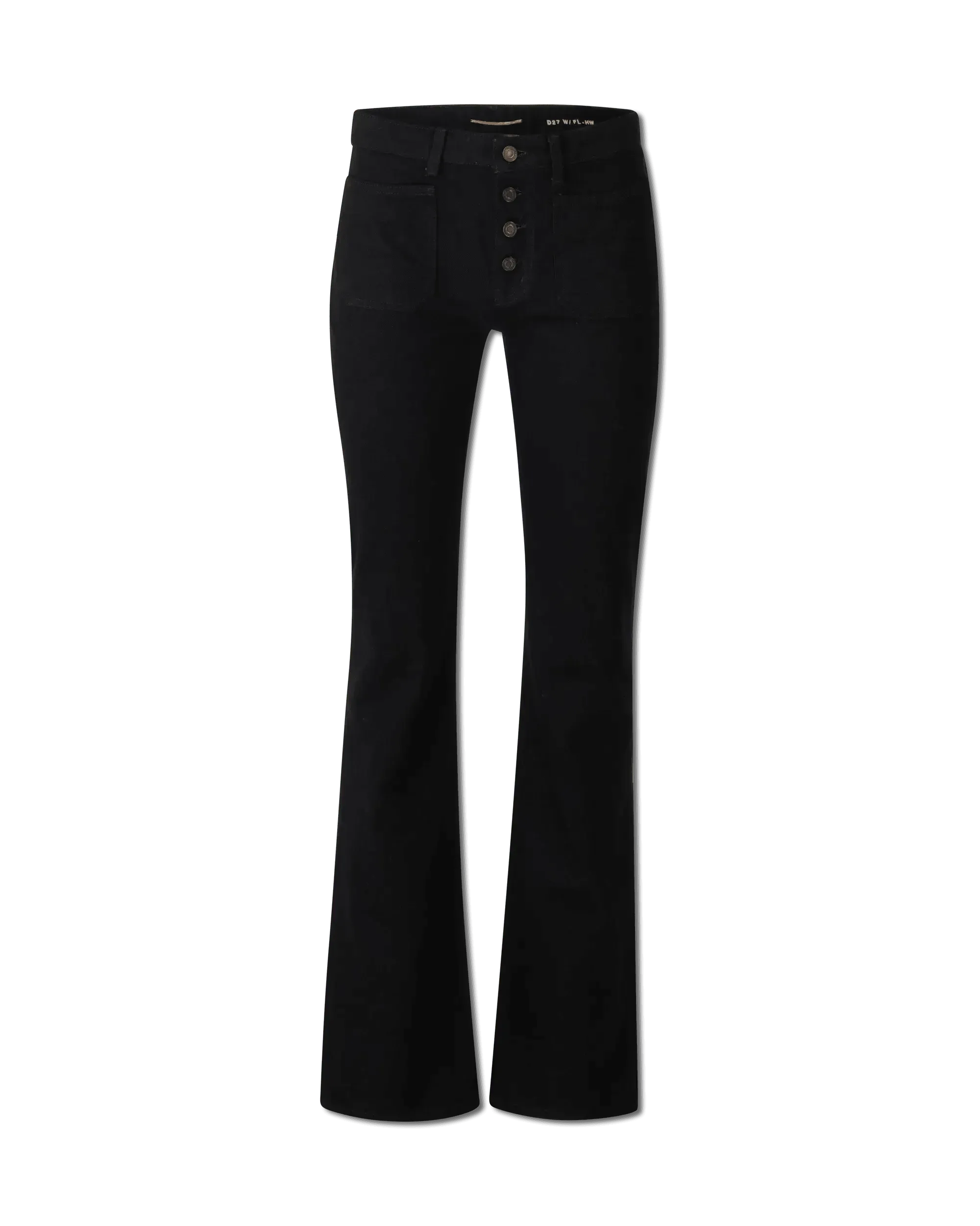 Flared Patch Pocket Low Rise Jeans for Women - Trendy Distressed Denim Pants with Stretch Comfort | Perfect for Casual Outings, Streetwear & Everyday Wear