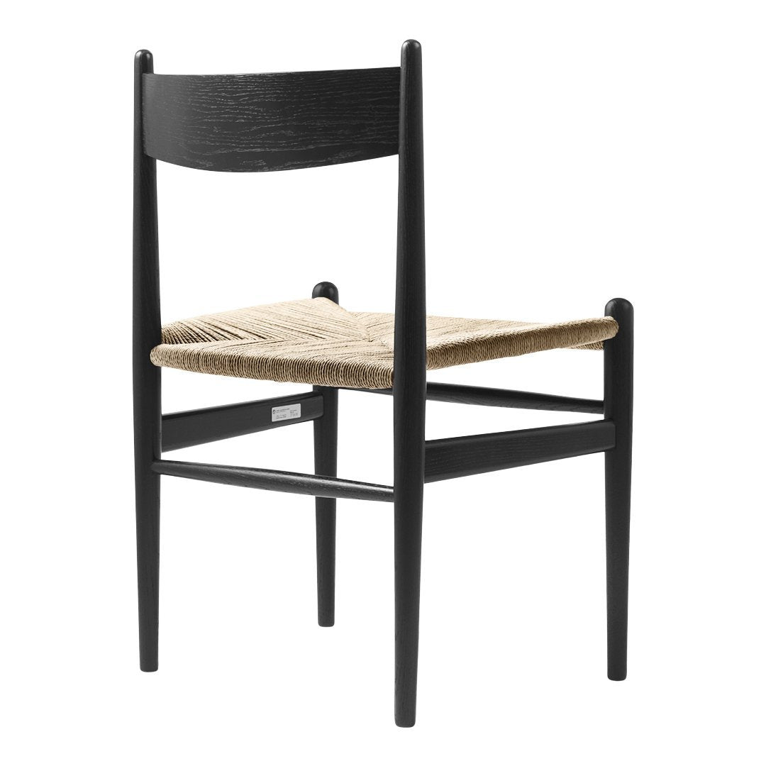 Carl Hansen & Son Wegner CH36 Chair - Mid-Century Modern Dining Chair, Solid Wood & Paper Cord Seat - Perfect for Dining Room, Kitchen, or Office Workspace