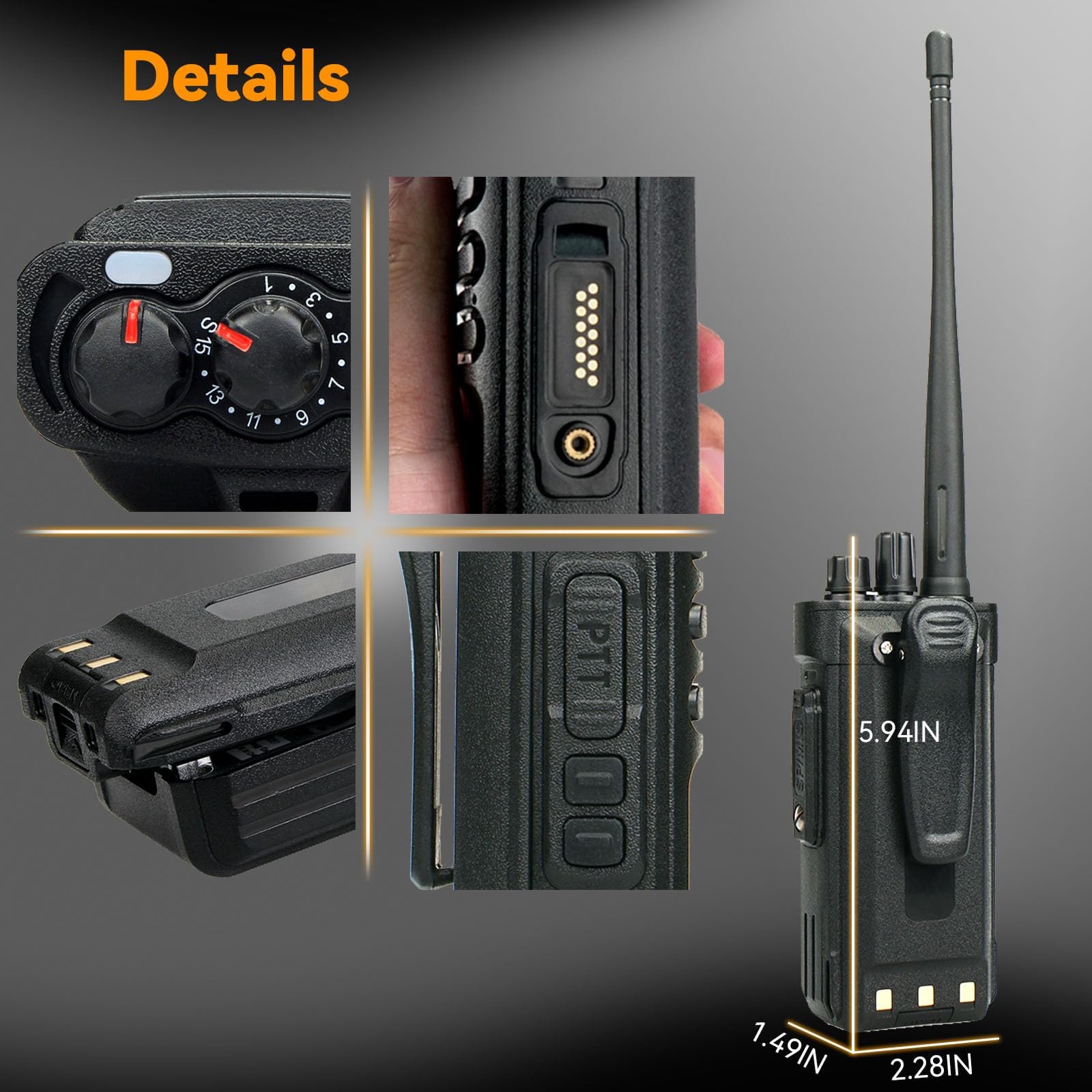Retevis RT29 Long Range Walkie Talkies for Adults - 2 Pack Heavy Duty Two Way Radios with 3200mAh Rechargeable Battery, Emergency Alarm & Earpiece - Ideal for Outdoor Activities, Hiking, Camping, Construction & Emergency Communication