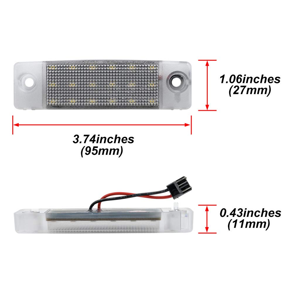2Pcs LED License Plate Lights for Toyota 4Runner & Sequoia - Super Bright SMD Xenon White, Error-Free, Easy Installation - Perfect for Night Driving & Enhanced Vehicle Appearance