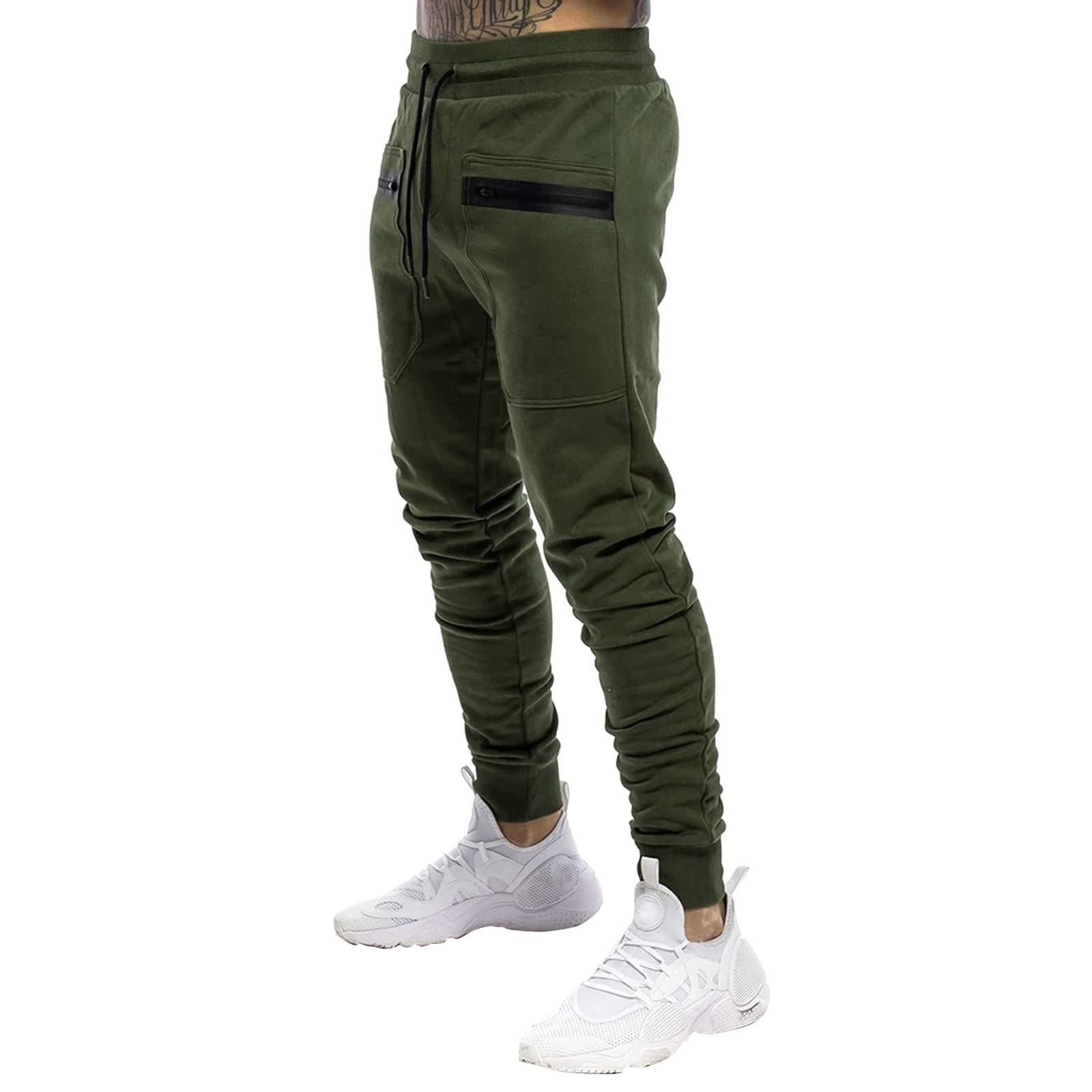 Men's Cotton Casual Jogging Pants with Pockets - Sweatpants for Training, Sports & Lounge Wear - Perfect for Gym, Running, and Relaxing at Home