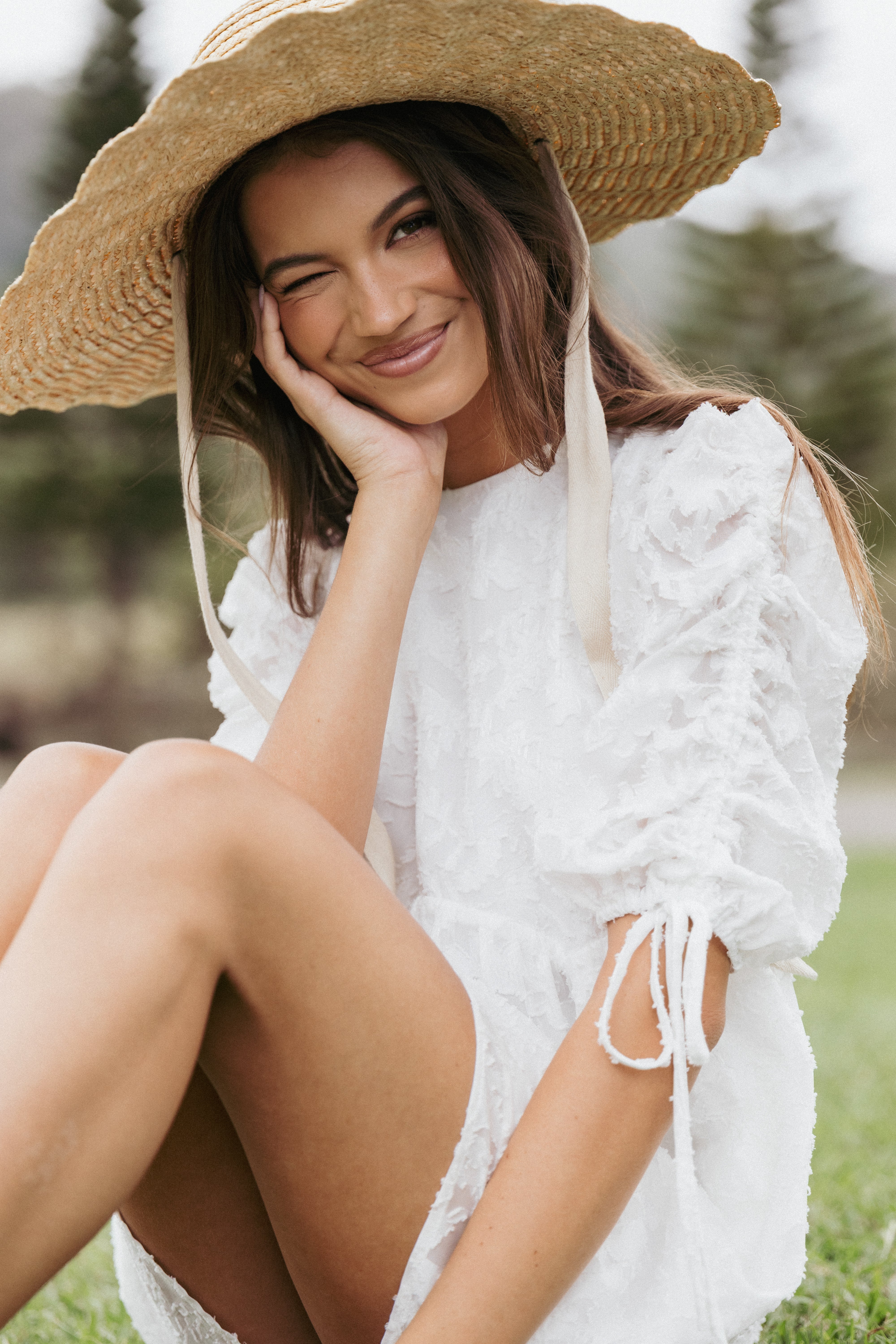 Giselle Mini Dress - White Floral Summer Dress for Women | Casual & Party Wear | Perfect for Dates, Vacations & Night Out