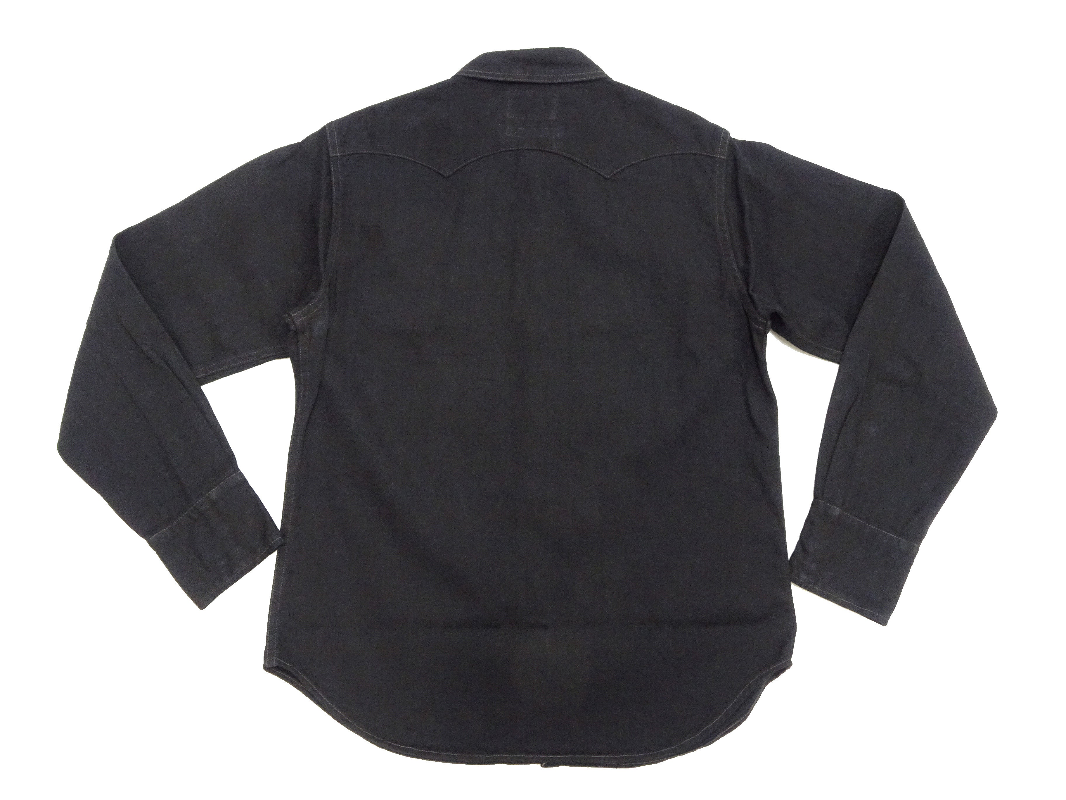 Studio D'artisan Men's Black Western Shirt - Casual Amami Mud Dyed Long Sleeve Snap Button Shirt SDA SP 124 - Perfect for Cowboy Style, Vintage Fashion & Everyday Wear