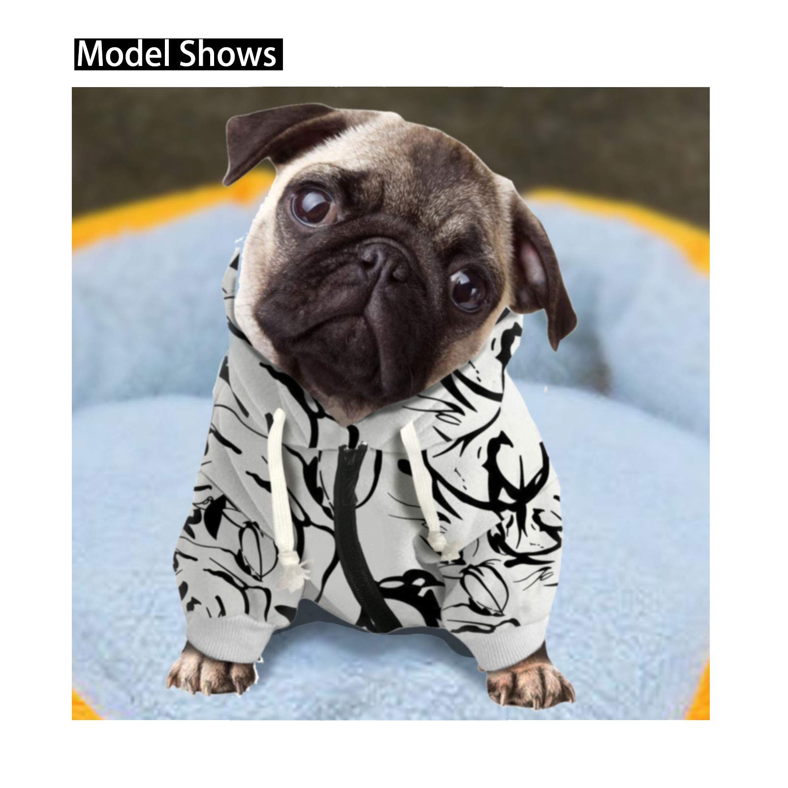 Howilath Tie-Dye Rainbow Spiral Dog Hoodie - Soft & Warm Dog Sweater with Hat for Small, Medium, Large Dogs & Cats | Perfect for Winter Walks & Outdoor Adventures