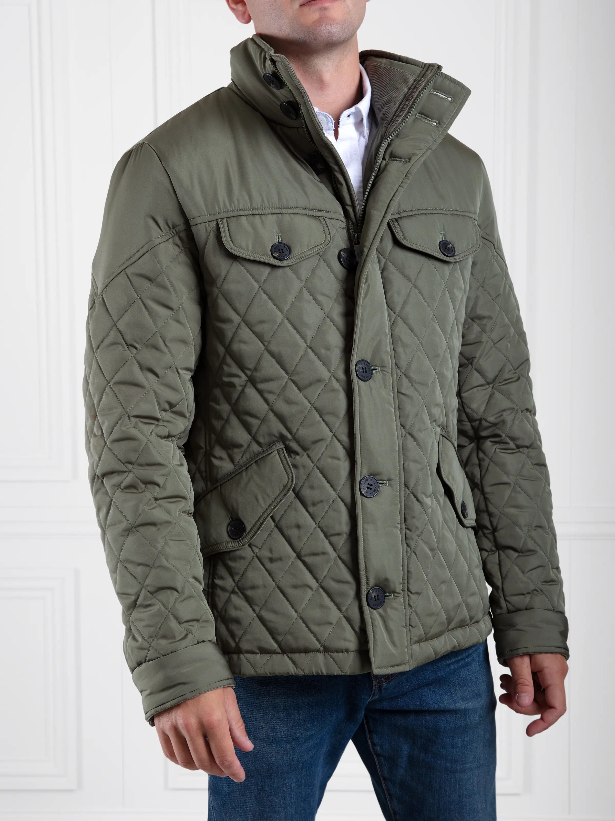 George Women's Quilted Jacket in Sage Green - Lightweight & Stylish Outerwear for Fall & Winter Fashion