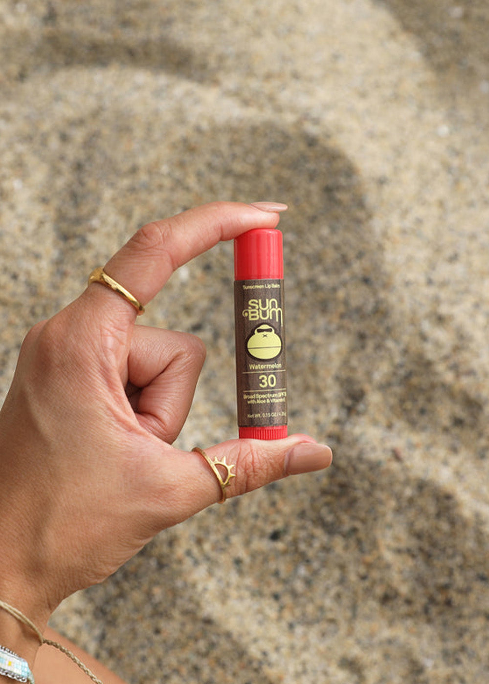 Sun Bum SPF 15 Lip Balm Watermelon Flavor - Moisturizing & Sun Protection for Dry Lips - Perfect for Beach, Hiking & Outdoor Activities
