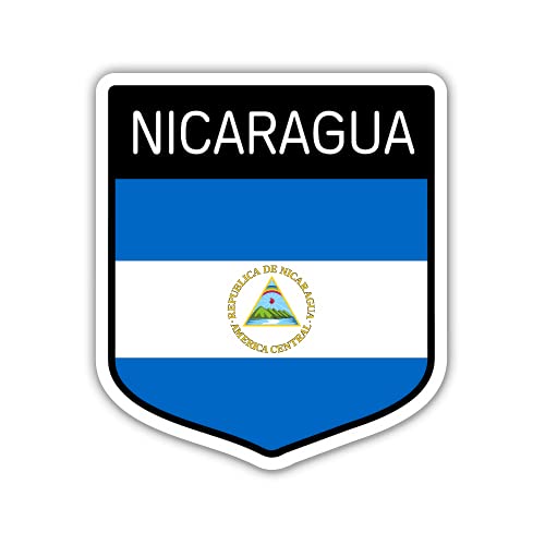 Nicaragua Flag Vinyl Sticker - 5