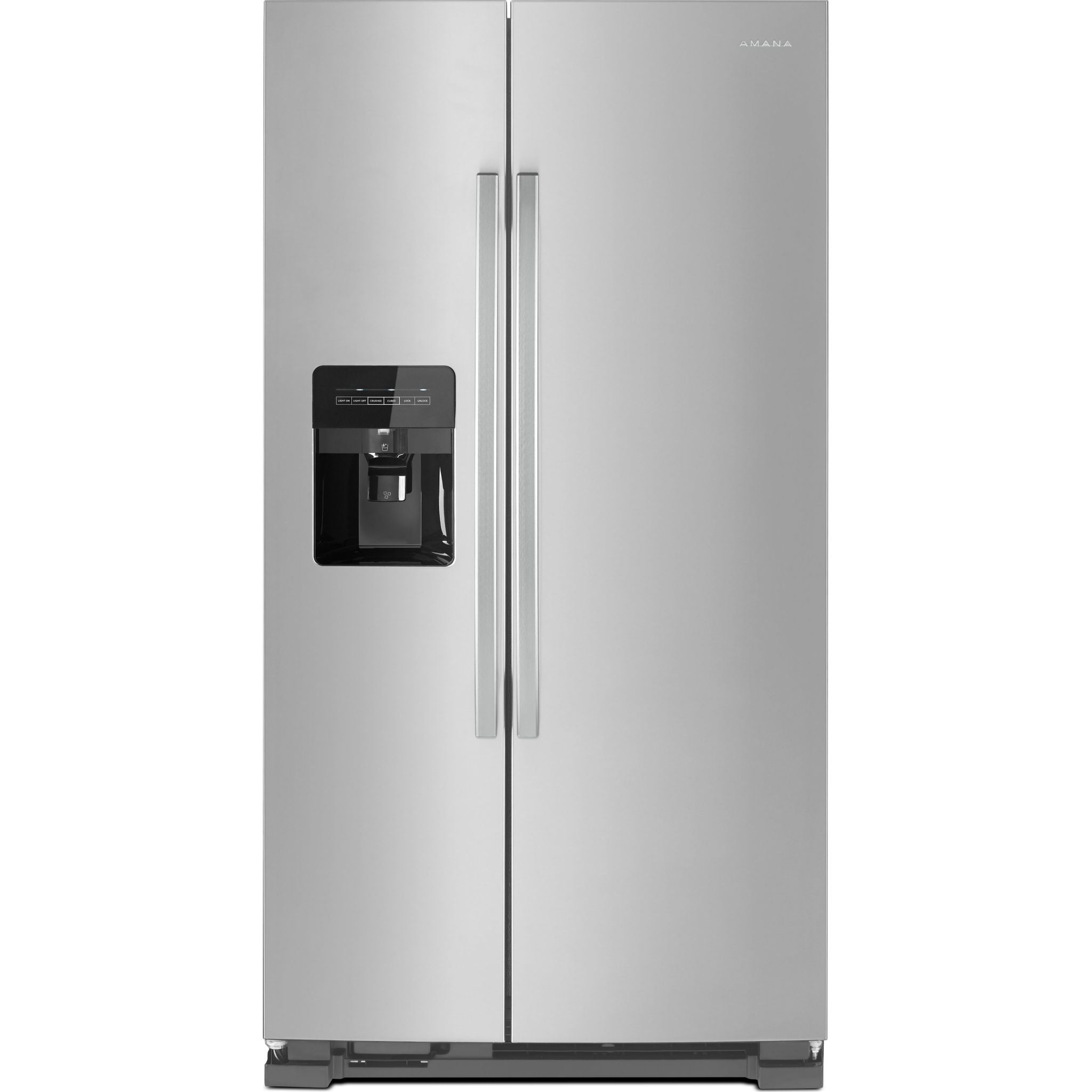 Amana Side by Side Refrigerator (ASI2175GRS) - 25.5 Cu. Ft. Stainless Steel French Door Fridge with Ice Maker & Water Dispenser - Perfect for Large Families & Open Kitchen Designs
