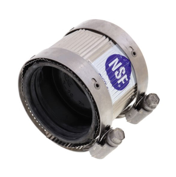 Fernco NH 150 1 1/2 Inch No Hub Coupling for PVC Pipe - Heavy Duty Cast Iron Plumbing Connector for Drain, Waste & Vent Systems - Perfect for Residential & Commercial Plumbing Repairs