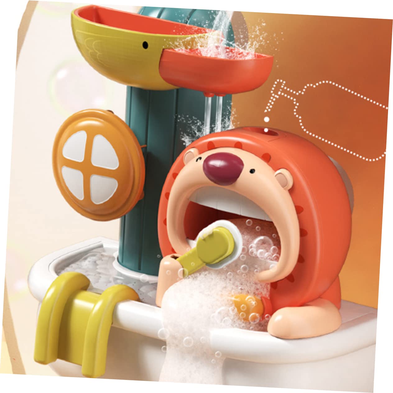 VICASKY 2 Sets Wind Up Walking Bath Toys - Cute Lion Floating Bathtub Toys for Kids, Safe Plastic Water Play Fun for Toddlers & Babies - Perfect for Bathtime, Pool Parties & Sensory Play