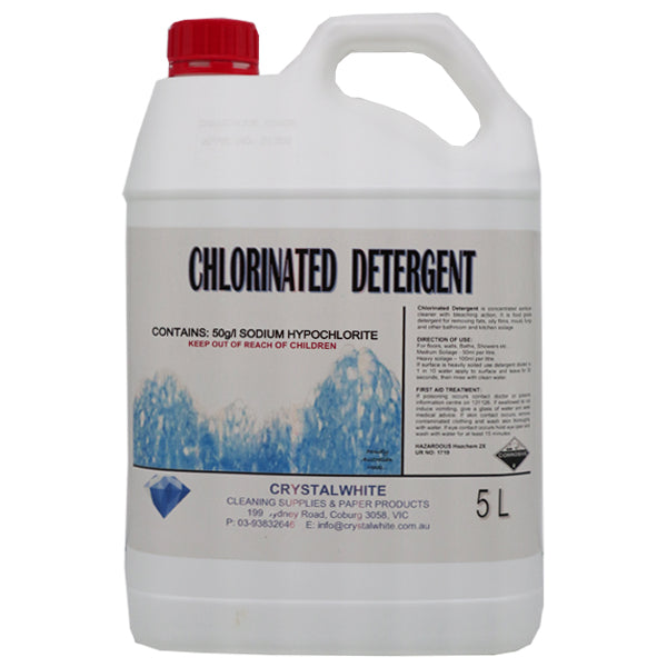 Crystalwhite Chlorinated Thick Bleach - Powerful Sanitizer & Cleaner for Disinfecting Surfaces, Laundry Whitening, and Household Deep Cleaning