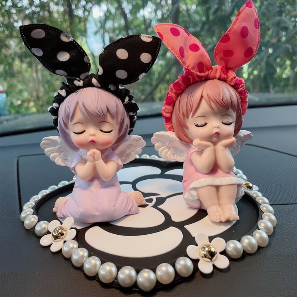 Annie Angel Cute Cartoon Car Perfume Accessory - Light Fragrance Creative Doll Car Interior Ornament for Air Vent Freshener, Perfect for Cars, Offices, and Home Décor