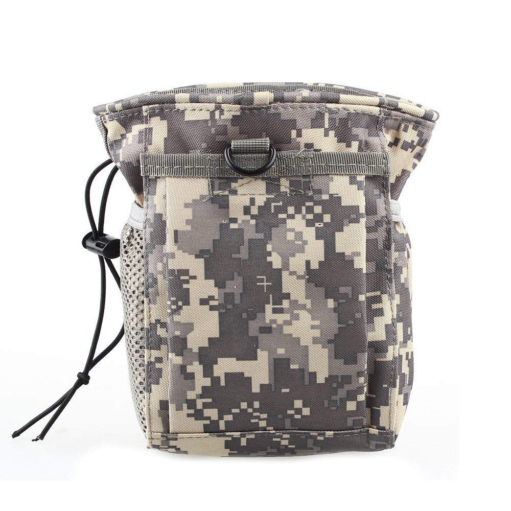 Tactical MOLLE Mini Dump Pouch - Compact Shotgun Shell Holder & Chalk Bag for Outdoor Sports, Hunting, and Range Training